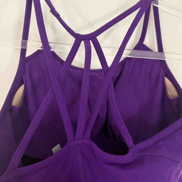 ATHLETA Empowerment 2 Tank S Crushed Grapes Purple Built In Bra Padded EUC B68 - Picture 4 of 6